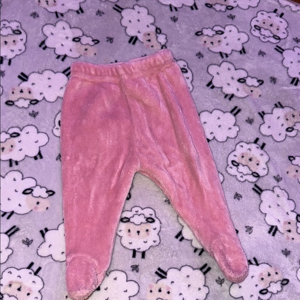 Pink Fleece Baby Pants